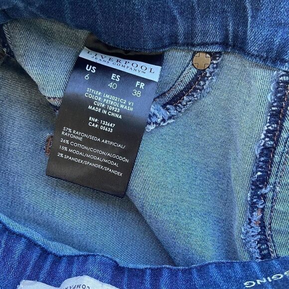 Liverpool The Denim Legging Pull On Jeans Size 6 - Picture 4 of 4